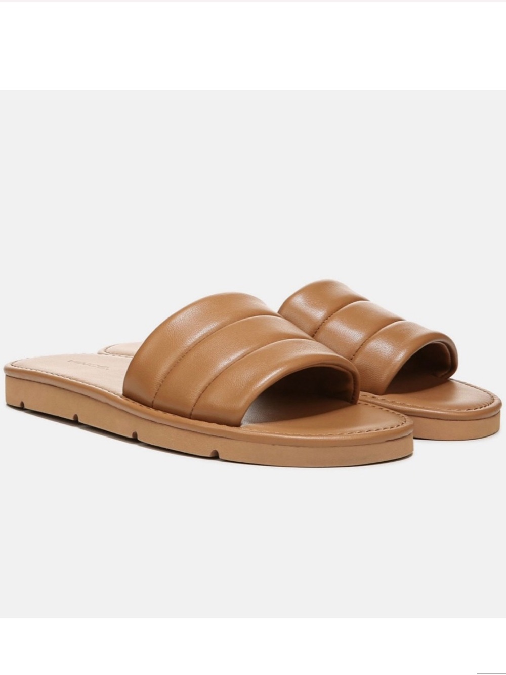 VINCE. Olina Leather Slip-On Padded Footbed Slide Sandal 9.5 - Picture 2 of 12
